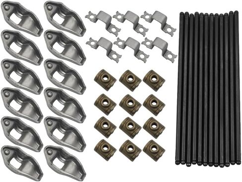 مجموعة أدوات الدفع والأذرع الهزازة الجديدة تناسب 1987-2006 Jeep 242ci 4.0L Wrangler Grand Cherokee، استبدل RK-551-2، PR-437، MPR437S ذراع الروك ومجموعة Pushrod in Kuwait