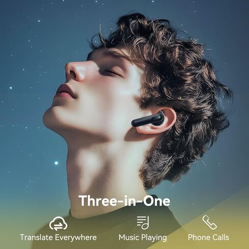 Language Translator Earbuds, Online Translation No Subscription Needed, 3-in-1 Translator Earphones 150 Languages & Accents & 8 Offline Translation Packs Active Noise Cancellation,Transparency in Kuwait