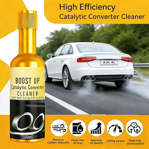 3Pcs Catalytic Converter Cleaning Kit, Automotive Engine Cleaner, Exhaust System Pipe Carbon Deposit Cleaner, Fuel System Treatment Oil Additive (120ml) in Kuwait
