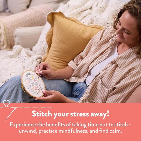 طقم تطريز للمبتدئين من Clever Poppy Stitch Sampler - طقم تطريز سهل للمبتدئين مع الطوق والخيط والأنماط - طقم تطريز يدوي للبالغين والمراهقين - طقم تطريز كامل للمبتدئين in Kuwait