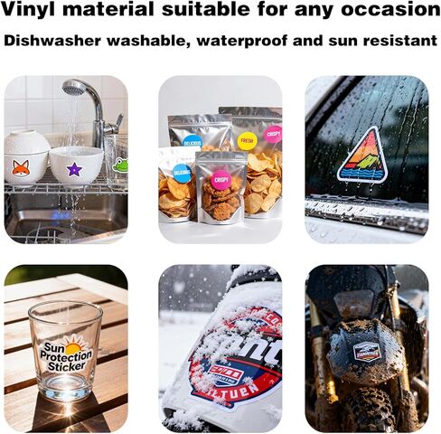 Custom Stickers Roll (1-6,000) Customizable Circle Sticker,– Personalized with Your Image, Photo, Text, or Logo | Waterproof Vinyl Labels for Business Branding in Kuwait