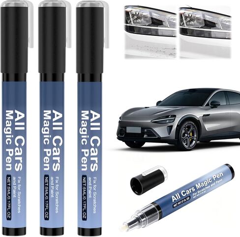 3PCS Magic Car Scratch Remover Pen, All Cars Magic Pen, 2026 New Car Paint Repair Pen, Portable Auto Scratch Remover, Universal Car Touch Up Pen Quick Fix for All Car Colors in Kuwait