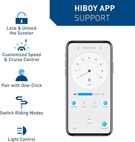 سكوتر كهربائي Hiboy S2/S2 MAX، محرك 350/500 واط، إطارات 8.5/10 بوصة، سكوتر كهربائي نطاق 17/40.4 ميل، سكوتر كهربائي قابل للطي بسرعة 19 ميل في الساعة للبالغين in Kuwait
