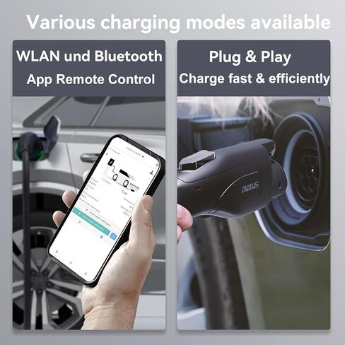 شاحن EV من المستوى 2 48A.240VHome EV لـ J1772، NEMA 14-50 Plug (40A) أو سلك صلب، كابل 25FT، مقاوم للماء IP65، داخلي/خارجي in Kuwait