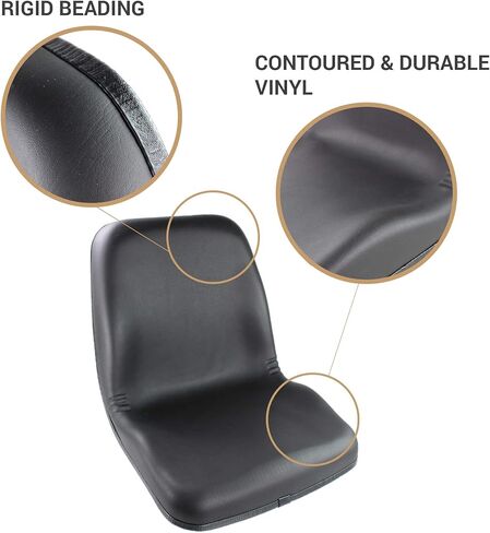 Eparts, Inc. E-K2681-56110 DirectFit Tractor Seat for Kubota BX2360, BX1880, BX1870-1, BX1870, BX1860 - Black Vinyl - 17"L x 18"W x 20"H" in Kuwait