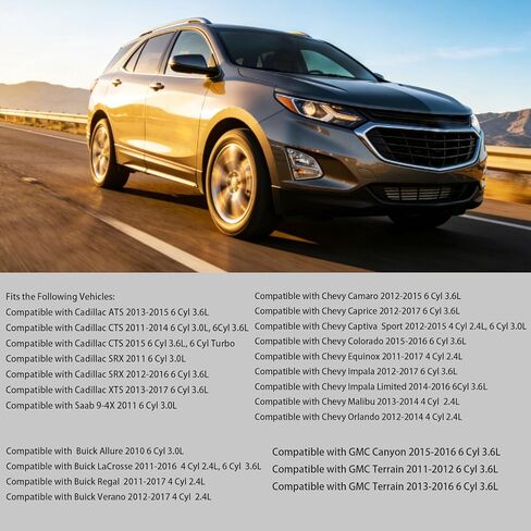 مستشعر ضغط الوقود، مستشعر ضغط حاجز الوقود لحقن الوقود متوافق مع GMC Terrain 2011-2017، Chevy Equinox 2011-2017، Cadillac SRX 2011-2016، Buick Regal 2011-2017، 2.4L 3.0L 3.6L in Kuwait