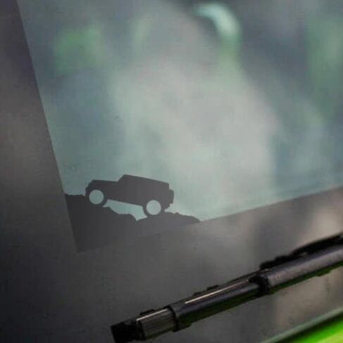 Corner Climbers Windshield Decal Sticker Compatible with Jeep JK, Replacement Easter Egg Vinyl Sticker (Left & Right), with Windshield Grill Sticker Compatible with Jeep JK 2007-2018 in Kuwait