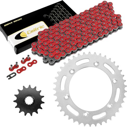 سلسلة محرك كالتريك الحمراء ومجموعة ضرس متوافقة مع سوزوكي Dr-Z400Sm 2005-2018 in Kuwait