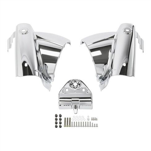 XMT-MOTO Chrome 7" Round Headlight Nacelle Cover Fit For 2014-2024 Harley Touring Road King FLHR in Kuwait