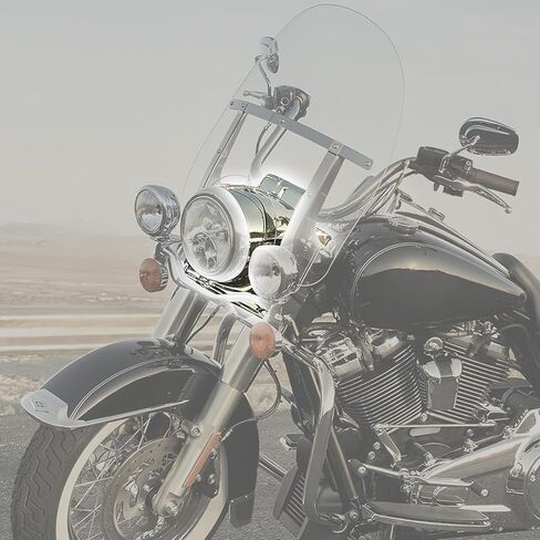 XMT-MOTO Chrome 7" Round Headlight Nacelle Cover Fit For 2014-2024 Harley Touring Road King FLHR in Kuwait