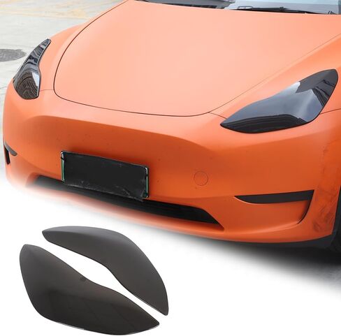 Front Headlight Covers Compatible with Tesla Model 3/Y 2017-2024 Accessories Front Head Lights Lamp Lenses Cover Trim Decoration Kits, ABS Headlight Protector Guard Accessories in Kuwait