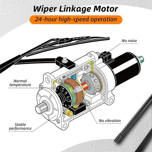 Replacement Parts for Front Windshield Wiper Linkage Assembly/Motor for Toyota Camry 2007-2011 OE:8511033050 with Camry 06-11 Windshield Wiper Arms Pair Set in Kuwait