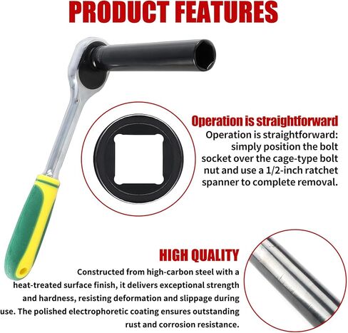 3/4" 19mm Socket Truck Cage Tool Removal Puller Cage Bolt Release Bolt Removal Tool Extra Deep 3/4" Socket 1/2" Drive Compatible with Truck Air Brakes with 800921 Cage Bolt in Kuwait