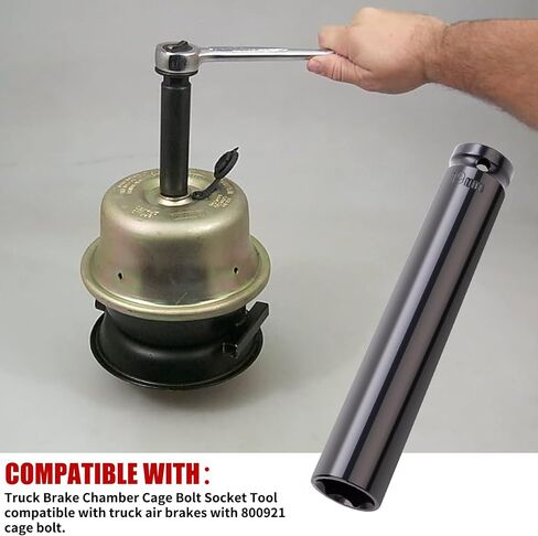 3/4" 19mm Socket Truck Cage Tool Removal Puller Cage Bolt Release Bolt Removal Tool Extra Deep 3/4" Socket 1/2" Drive Compatible with Truck Air Brakes with 800921 Cage Bolt in Kuwait