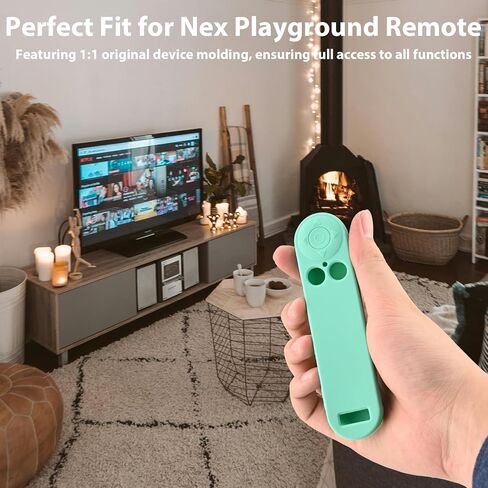 Silicone Remote Case Cover for Nex Playground Game System Accessories Protective Sleeve with Lanyard Anti Slip (Green) in Kuwait