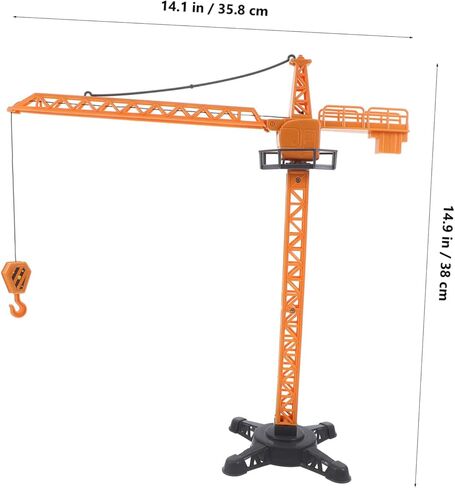 NUOBESTY Crane Truck Toy with Movable Parts Plastic Engineering Playset Tower Crane Stem Building Toys for Boys Interactive Construction Vehicles Playset for Kids in Kuwait