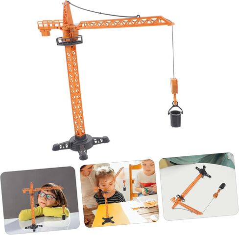NUOBESTY Crane Truck Toy with Movable Parts Plastic Engineering Playset Tower Crane Stem Building Toys for Boys Interactive Construction Vehicles Playset for Kids in Kuwait