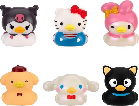 Jazwares Hello Kitty® and Friends Duckz 6 Pack - Hello Kitty®, Cinnamoroll™, My Melody™, Kuromi™, Pompompurin™, Chococat™ - Sanrio® Product from 6+ in Kuwait
