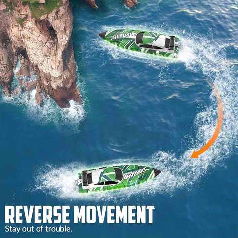 Brushless RC Boat - Remote Control Boats for Adults with LED Lights Racing Boats for Pool&Lakes,2.4GHz RC High Speeding Summer Water Toy (Green) in Kuwait