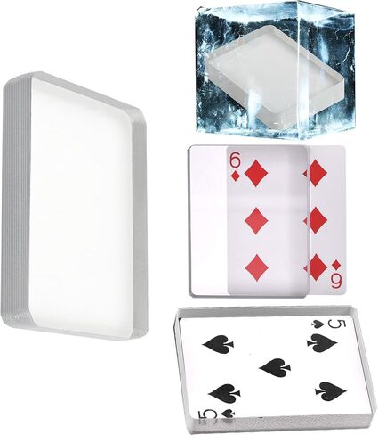 Sumrica Magic Deck Glass Card Deck Ice Bound Card خدع سحرية، بطاقات للتحايل، بطاقة أوهام سحرية الدعائم ملحقات الساحر (8.8 سم × 6.3 سم × 1.5 سم) in Kuwait