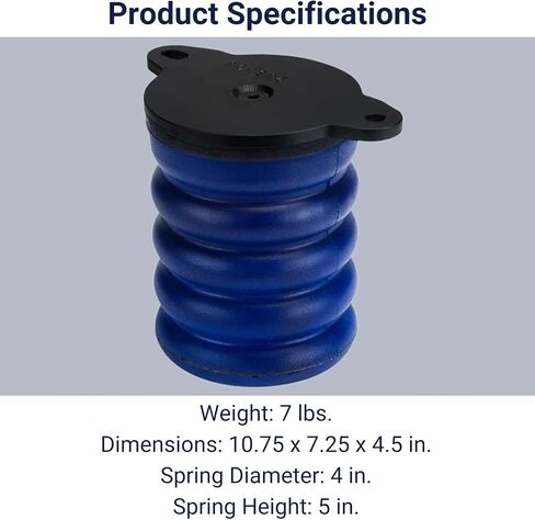 سوبر سبرينجس SSR-402-40 | SumoSprings خلفي لسيارة جيب شيروكي XJ | زوج يسار/يمين | سعة 1000 (رطل) عند ضغط 50% | صُنع في الولايات المتحدة الأمريكية، أزرق in Kuwait