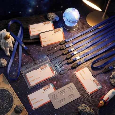 50 Sets 2026 VBS Name Tags Kit Galaxy Theme with Lanyard & Waterproof Card Holder, Writeable Name Badges for Church, Vacation Bible School, Summer Camp, and Group Activities in Kuwait
