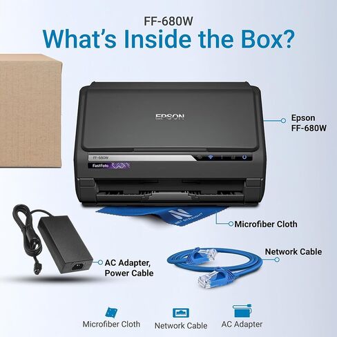 FastFoto FF-680W Wireless High-Speed Photo Scanner for Old Pictures to Digital Fast, Batch Photo Scanner with Feeder, Duplex Document Scanner with OCR, 600 DPI in Kuwait