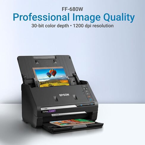 FastFoto FF-680W Wireless High-Speed Photo Scanner for Old Pictures to Digital Fast, Batch Photo Scanner with Feeder, Duplex Document Scanner with OCR, 600 DPI in Kuwait
