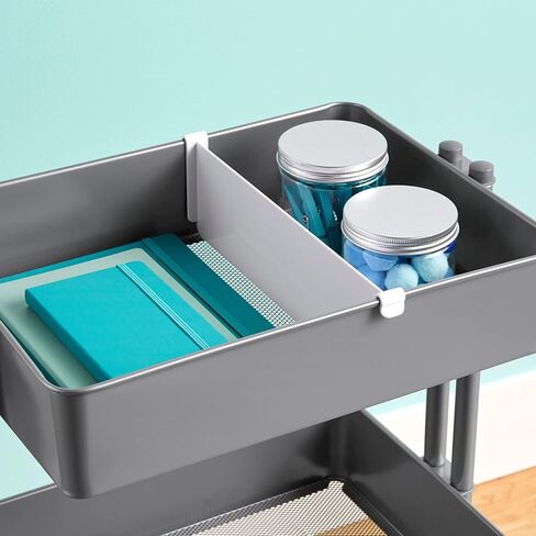 Simply Tidy White Cart Tray Dividers – Clip-On ABS Plastic Dividers for Organizing Craft Supplies, Compatible with Lexington, Hudson & Gramercy Carts, 12 Pack in Kuwait