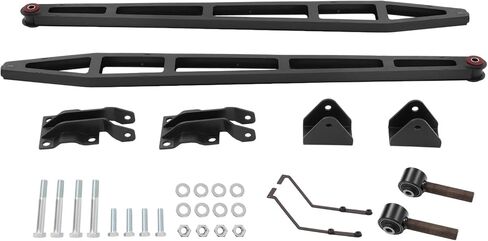 Rear Ladder Traction Bar & Mounting Bracket Kit - for Ford F150 4X4 4WD 2015-2020 Pickup Truck Replacement Parts & Accessories - Black Powder Coated Steel Rear Traction Bar + Axle & Frame Bracket in Kuwait