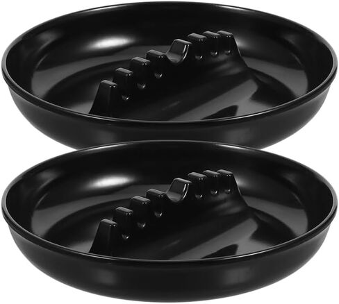 CHILDWEET Car Ashtray with 7 Slots Round Plastic Automotive Ash Holder for Cigarettes Portable Interior Accessory 6.88X6.88X1.25 Inch Set of 2 in Kuwait