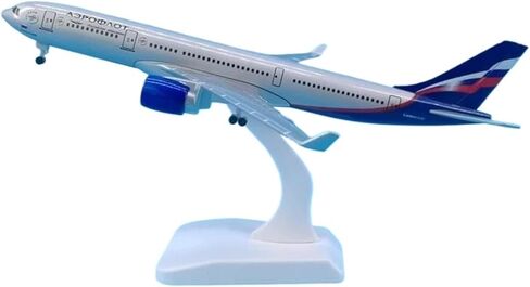 Miniature Scale 20cm for Aeroflot Russian Aircraft Model A330 Diecast Metal Airplanes with Landing Gears Wheels Flying Toy Game Kits in Kuwait