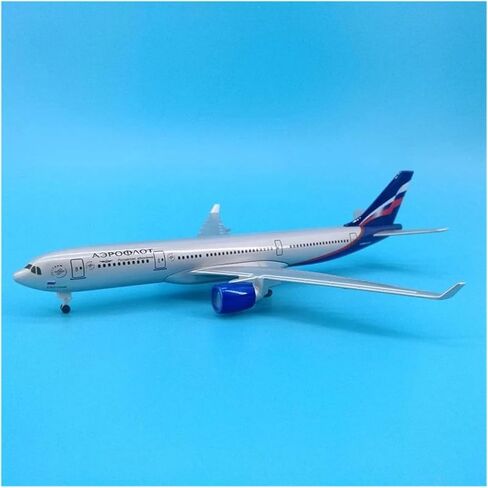 Miniature Scale 20cm for Aeroflot Russian Aircraft Model A330 Diecast Metal Airplanes with Landing Gears Wheels Flying Toy Game Kits in Kuwait