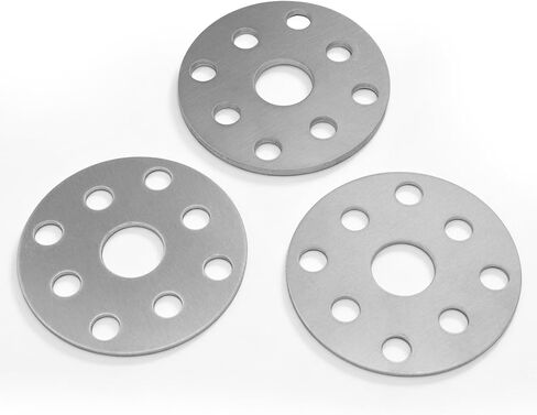 Water Pump Pulley Shim Kit, 1/8 Inch and 1/16 Inch, 3 Pcs, Compatible with SBC BBC SBF 302 350 427 454. 0.063 in and 0.125 in Thick, 5/8 in and 3/4 in Shaft, Aluminum, Natural in Kuwait