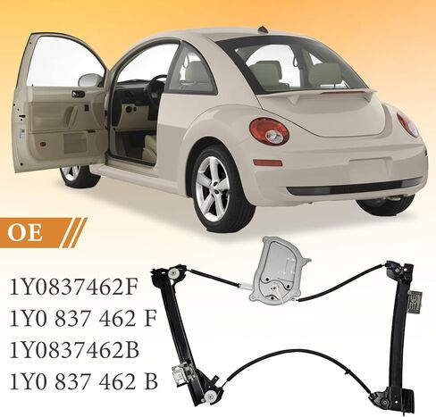 Front Left Side Door Power Window Regulator Replacement for Volkswagen Beetle Convertible 2003 2004 2005 2006 2007 2008 2009 2010 1Y0837461F 1Y0837461B in Kuwait