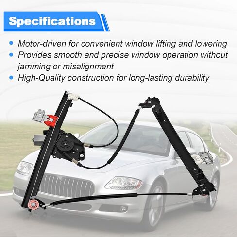 Rear Right Window Regulator w/Motor Compatible with Maserati Quattroporte M139 2003-2012 Replace# 84934400, 66945400 in Kuwait