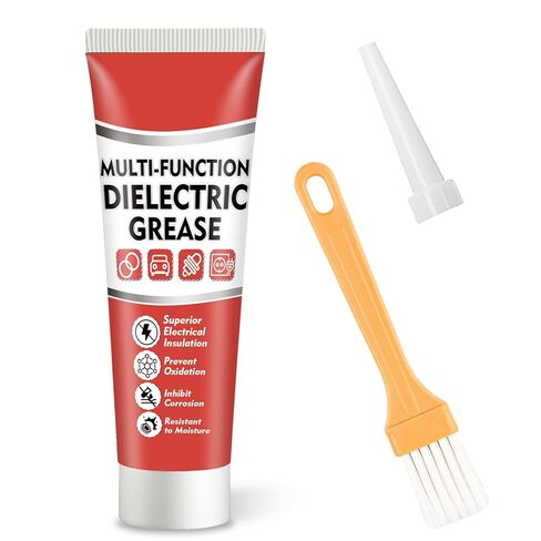 Dielectric Grease for Electrical Connectors Automotive, Silicone Grease with Brush, Waterproof Heat Resistant for Spark Plugs, Battery Terminals, O-Rings, Marine & Household Use, 1oz in Kuwait