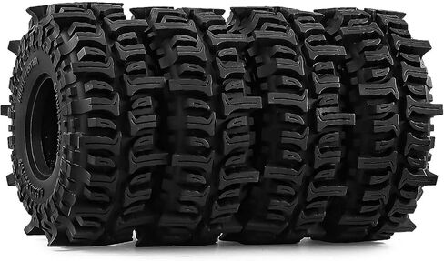 1.9" Soft Rubber Crawler Tires, Aggressive Off-Road Tread, Foam Inserts for 1/10 SCX10, TRX4, Redcat RC Rock Crawler in Kuwait