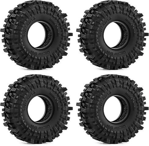 1.9" Soft Rubber Crawler Tires, Aggressive Off-Road Tread, Foam Inserts for 1/10 SCX10, TRX4, Redcat RC Rock Crawler in Kuwait