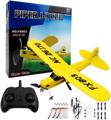 2.4GHz 2CH RC Airplane, 340mm Wingspan Fixed Wing Remote Control Glider, Ready to Fly Easy Operation RC Plane Toy, Durable Electric RC Aircraft for Kids Adults Beginners Outdoor Sport in Kuwait