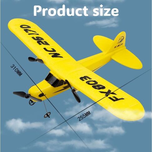 2.4GHz 2CH RC Airplane, 340mm Wingspan Fixed Wing Remote Control Glider, Ready to Fly Easy Operation RC Plane Toy, Durable Electric RC Aircraft for Kids Adults Beginners Outdoor Sport in Kuwait