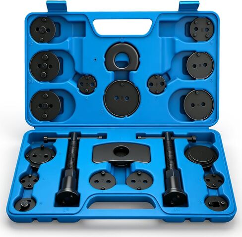 KELIN 22pc Brake Caliper Compression Tool Set, Heavy Duty Brake Piston Compressor Tool and Wind Back Tool Kit for Brake Pad Replacement, Universal Disc Brake Caliper Tool Kit with Case in Kuwait