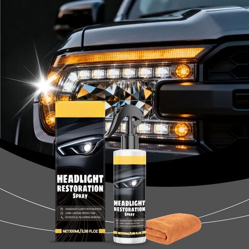 Headlight Restoration Spray, 3.38 FL OZ, Professional Clarity Restoration with Long-Lasting Protection in Kuwait