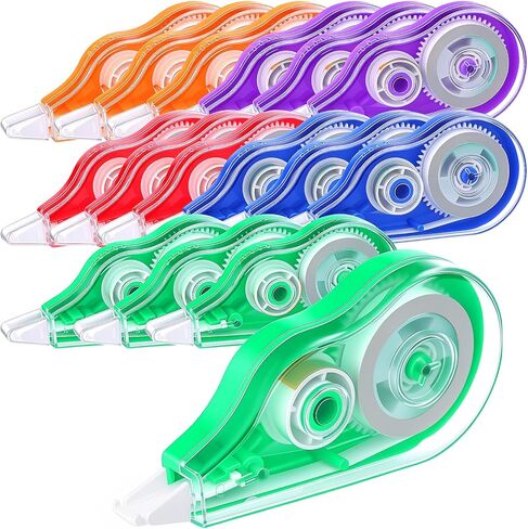 BESARME 15 Pack Correction Tape, Colorful Correction Tape Bulk for Students Teachers School Office Supplies, 26.24 Ft in Kuwait