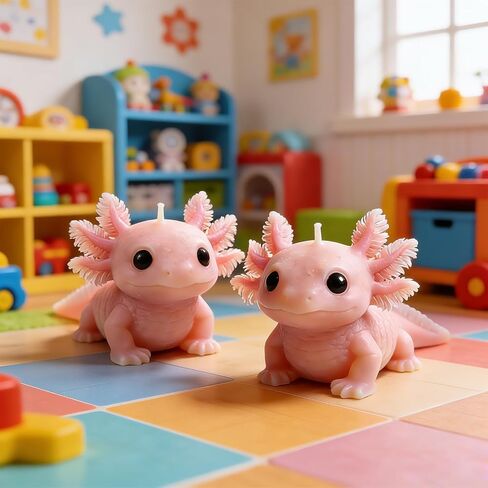Axolotl Candle Mold, 3D Cute Animal Shape Silicone Molds for Candle Making, Resin Casting Molds for DIY Epoxy Resin Craft, Aromatherapy, Birthday Gifts, Plaster Ornament & Garden Home Decoration in Kuwait