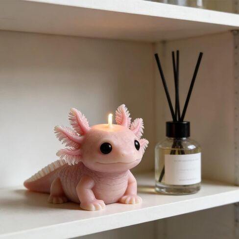 Axolotl Candle Mold, 3D Cute Animal Shape Silicone Molds for Candle Making, Resin Casting Molds for DIY Epoxy Resin Craft, Aromatherapy, Birthday Gifts, Plaster Ornament & Garden Home Decoration in Kuwait