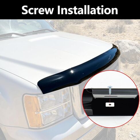 غطاء محرك السيارة منحرف غطاء محرك السيارة متوافق مع GMC Sierra 1500 2013 2012 2011 2010 2009 2008 2007 غطاء محرك السيارة الأسود اللامع حامي علة منحرف الحجر الحرس in Kuwait