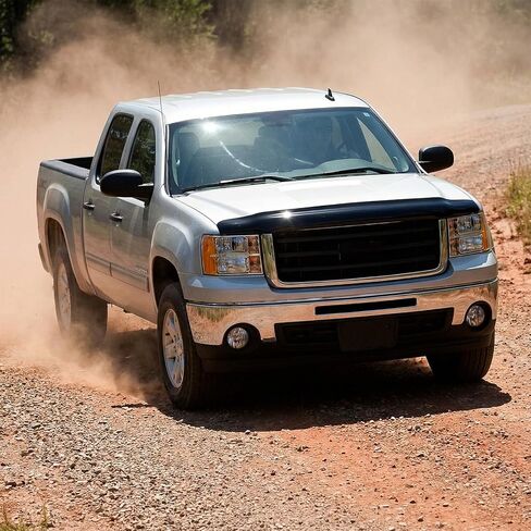 غطاء محرك السيارة منحرف غطاء محرك السيارة متوافق مع GMC Sierra 1500 2013 2012 2011 2010 2009 2008 2007 غطاء محرك السيارة الأسود اللامع حامي علة منحرف الحجر الحرس in Kuwait