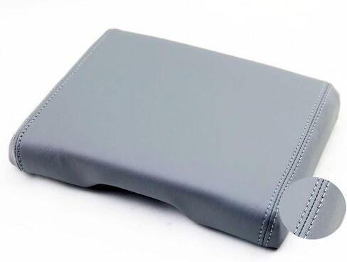 غطاء وحدة التحكم المركزية ومسند الذراع وغطاء جلدي باللون الرمادي لسيارة Ford for F150 1997-2003 قطعة واحدة for-F15-9703 (الغطاء فقط، لا يتضمن أي أجهزة) in Kuwait
