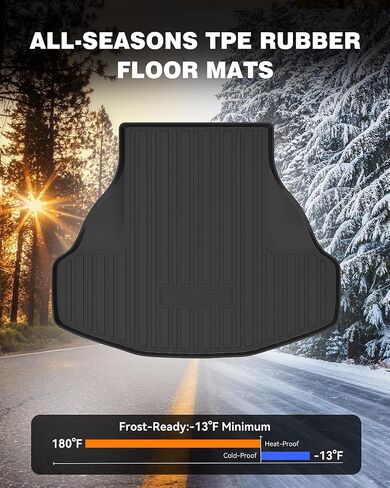AOMSAZTO Cargo Liner مناسب لـ 2013-2017 Honda Accord Gasoline - بساط صندوق السيارة مناسب لجميع الأحوال الجوية، بساط شحن مناسب لصندوق السيارة وملحقات Accord باللون الأسود in Kuwait